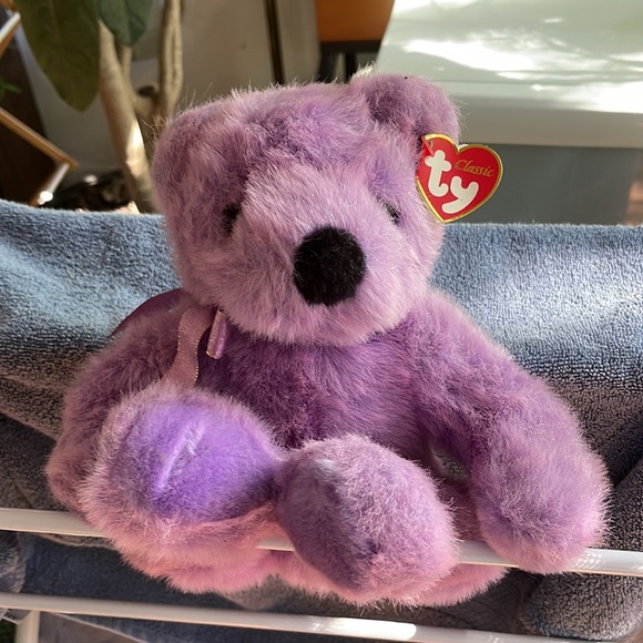TY Classic LILACBEARY BEAR 14" Plush - Picture 2 of 3